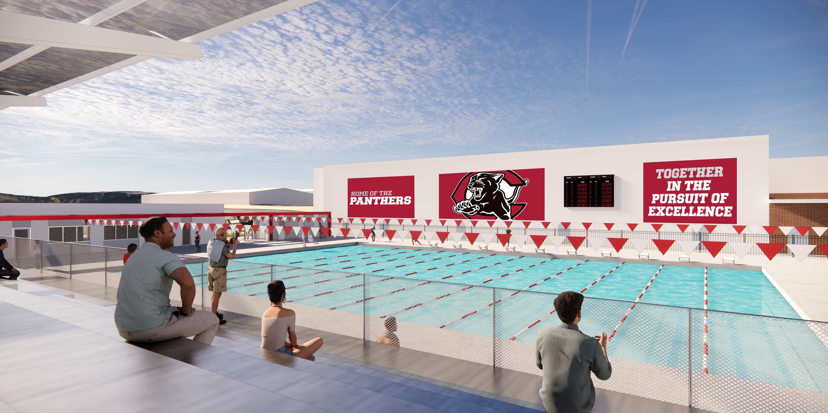 Rendering of new aquatics complex